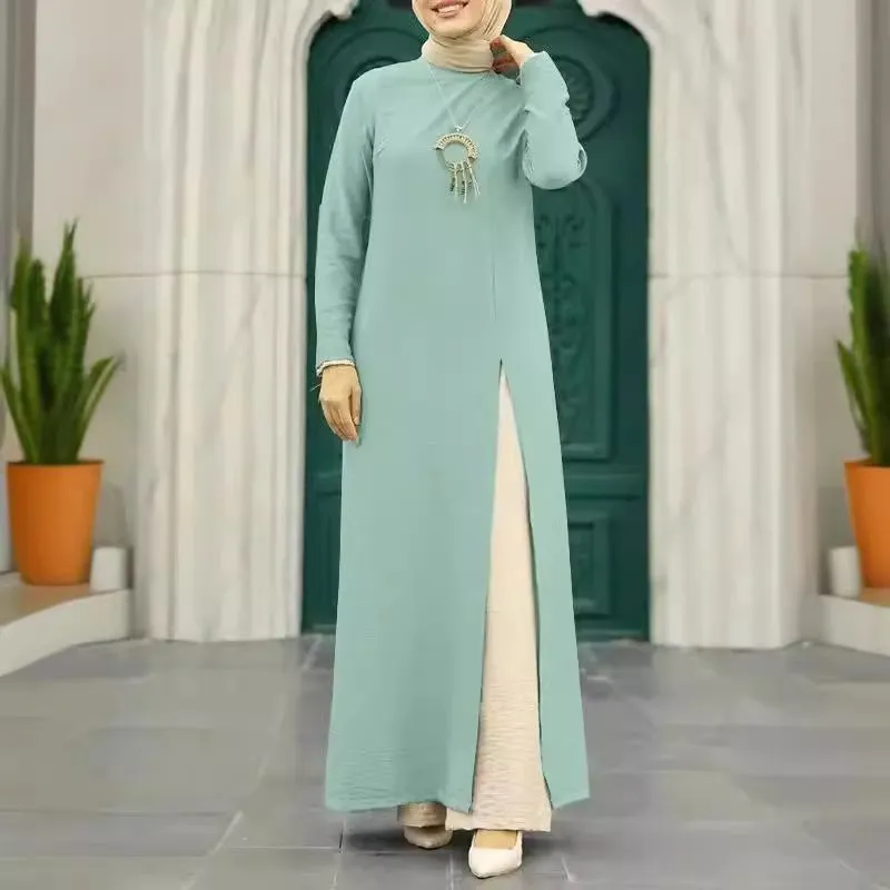 Women's Solid Color Elegant Slit Dress