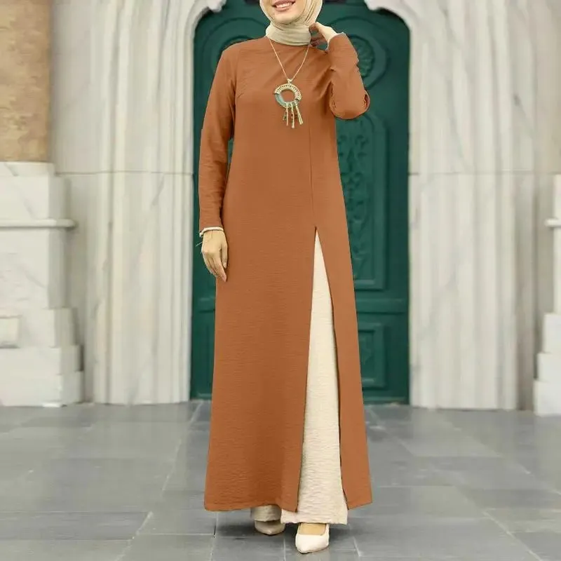 Women's Solid Color Elegant Slit Dress