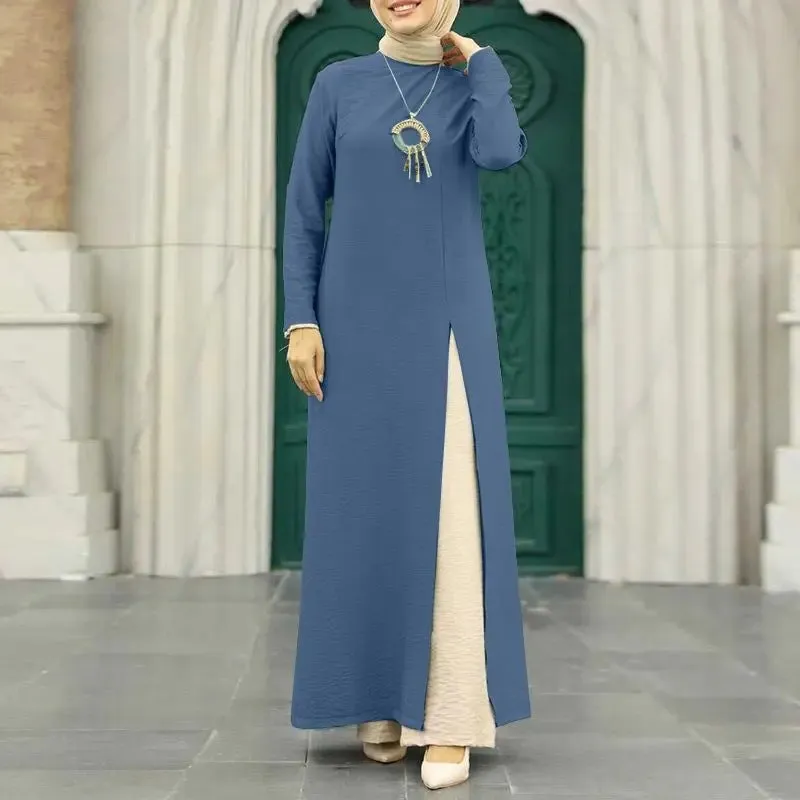 Women's Solid Color Elegant Slit Dress