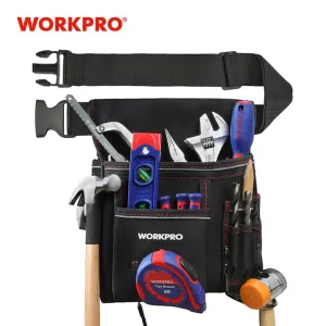 WORKPRO Heavy Duty Tool Pouch with Adjustable Belt Electrician Waist Tool Bag Multifunction Belt Tool Pouch