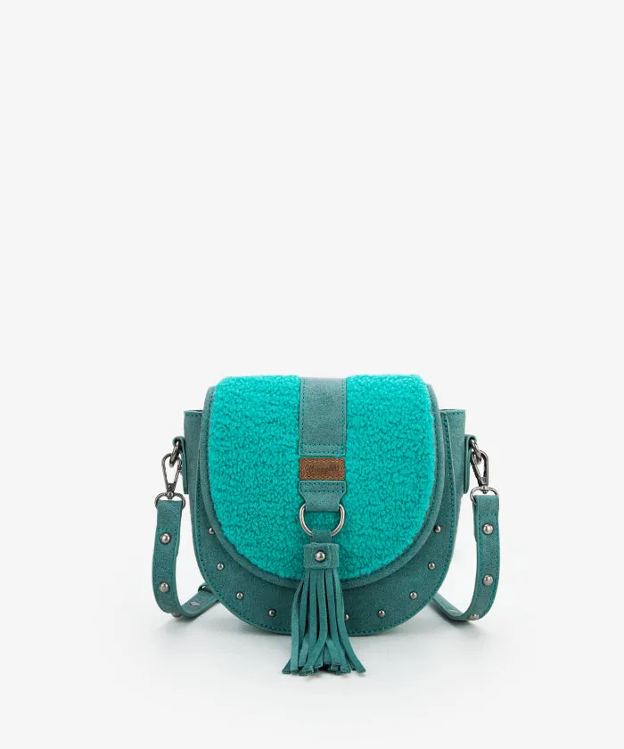 Wrangler Sherpa Flap Crossbody Purse