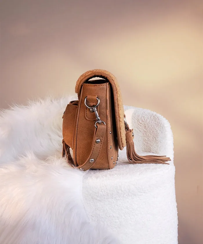 Wrangler Sherpa Flap Crossbody Purse
