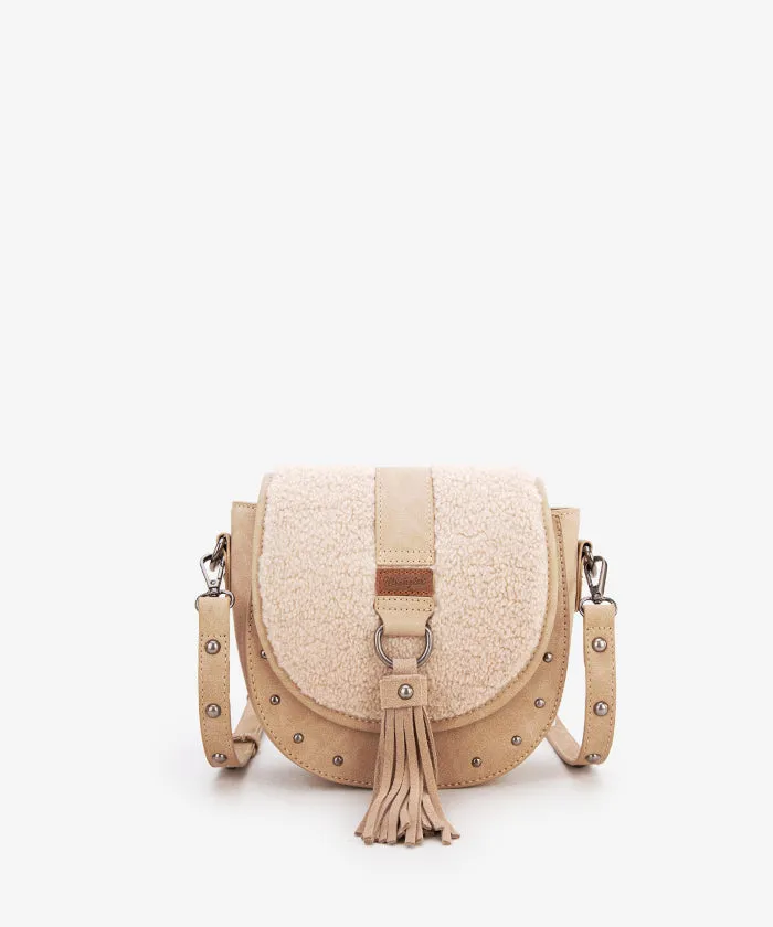 Wrangler Sherpa Flap Crossbody Purse