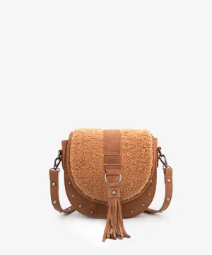 Wrangler Sherpa Flap Crossbody Purse