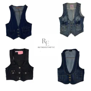 Y2K Denim Unique WaistCoat (SR-572)
