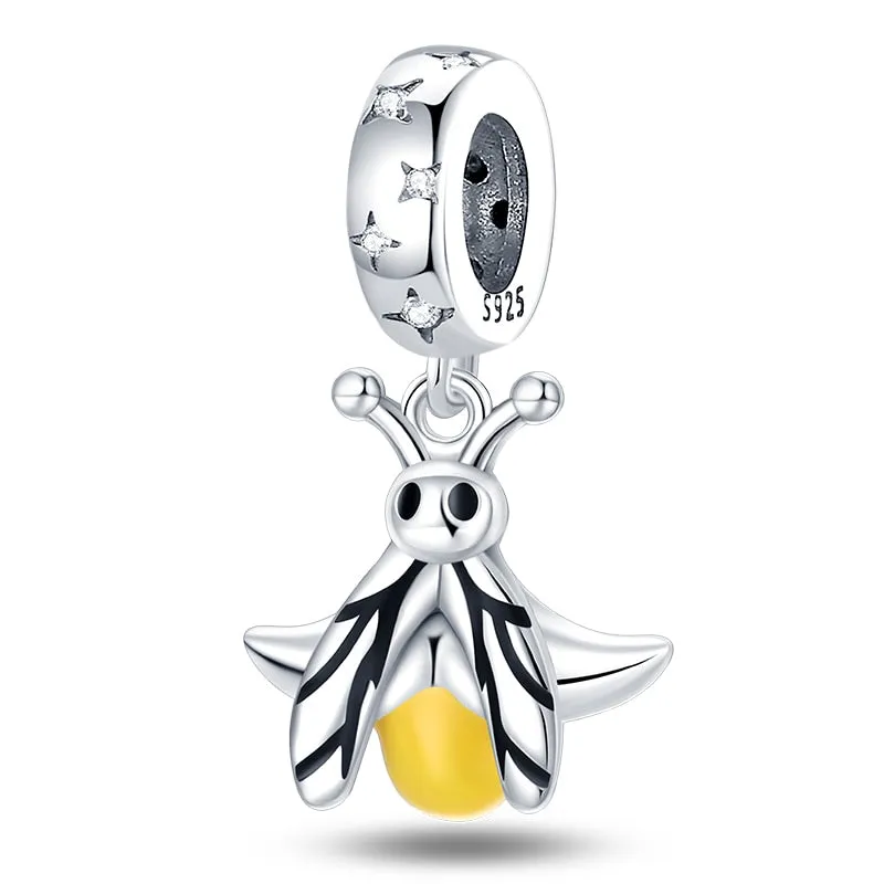 Yellow Fly Luminous Charm Beads (Glows in the dark)