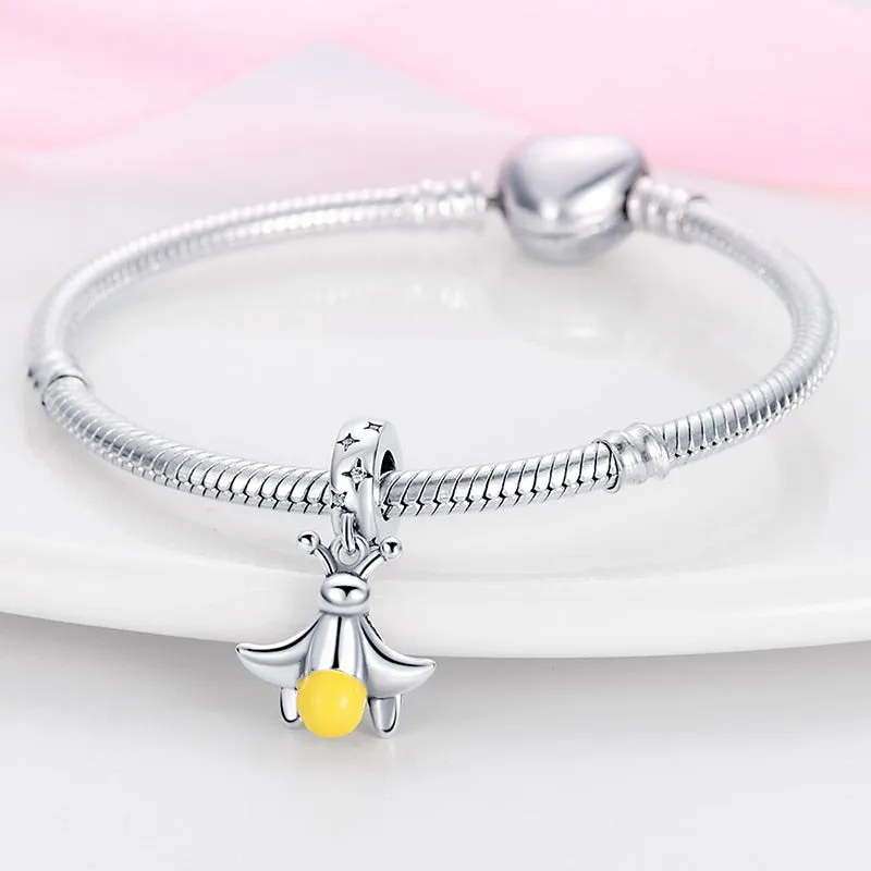 Yellow Fly Luminous Charm Beads (Glows in the dark)
