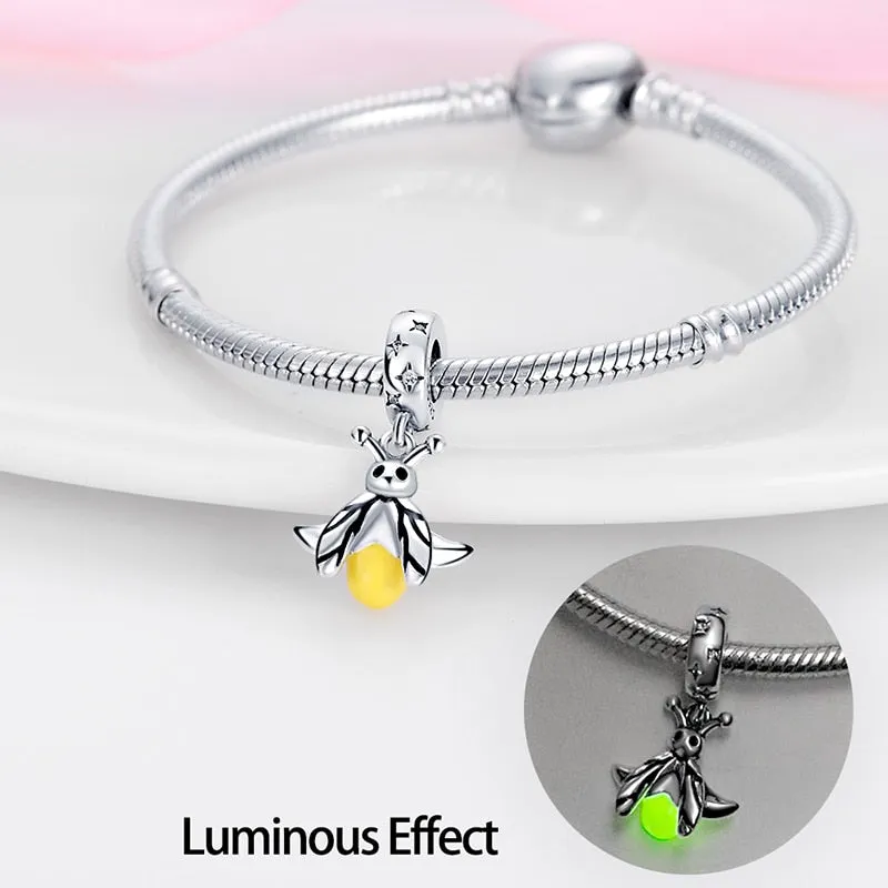 Yellow Fly Luminous Charm Beads (Glows in the dark)