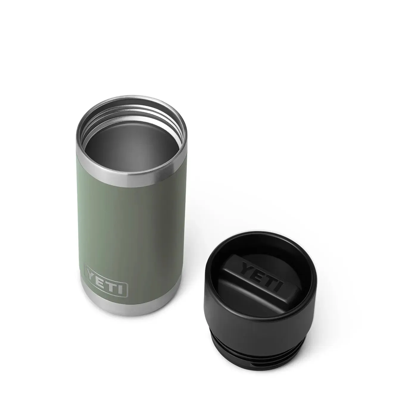 Yeti Rambler 12oz Bottle with HotShot Cap Camp Green