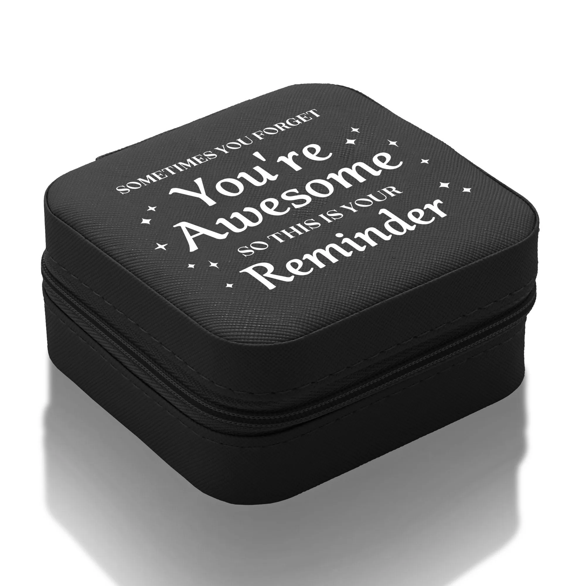 You're Awesome So This is Your Reminder Cotton Canvas Tote Bag with Jewelry Box Set Option