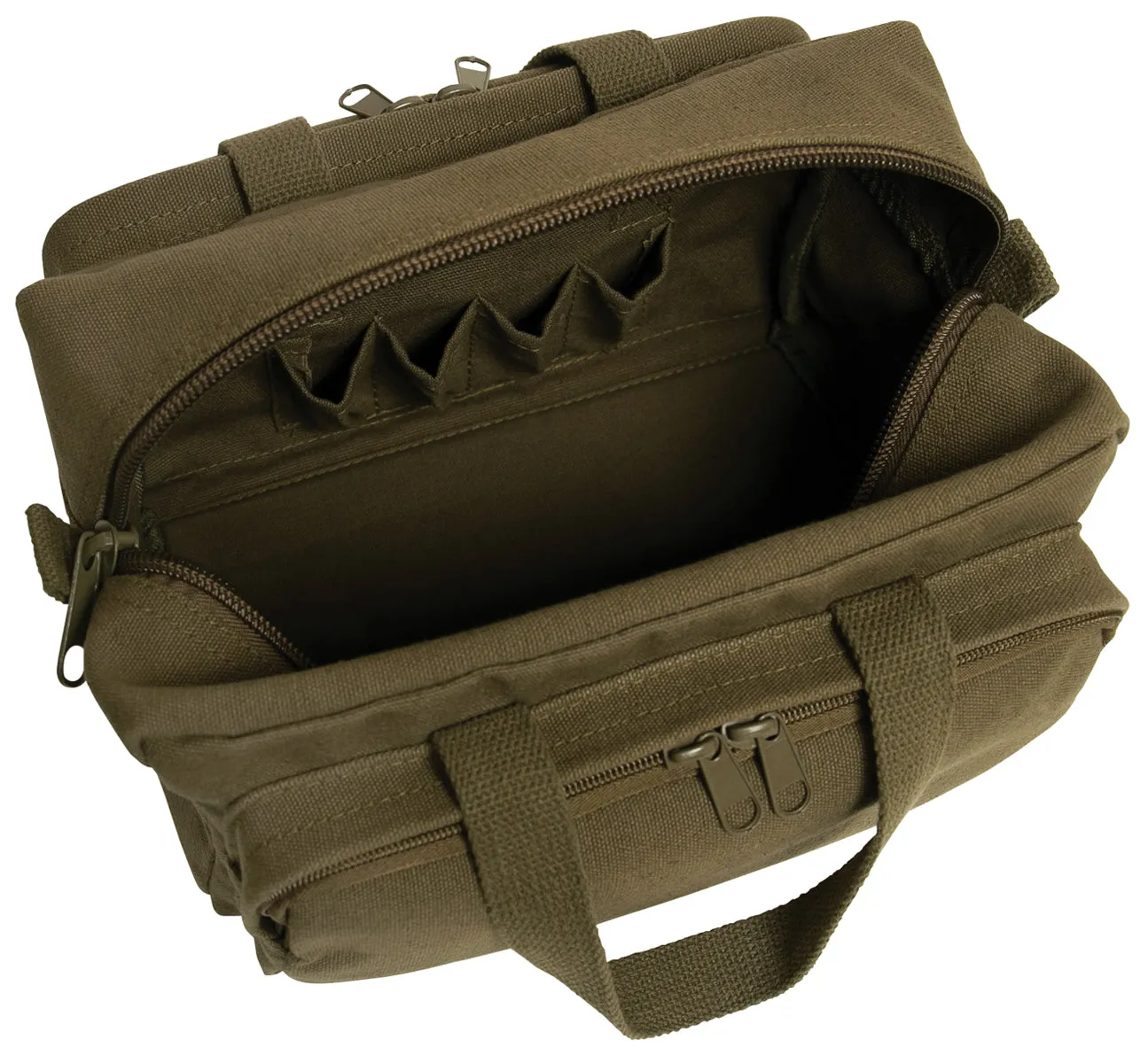 Zipper Pocket Mechanics Tool Bag With Military Stencil -Olive Drab